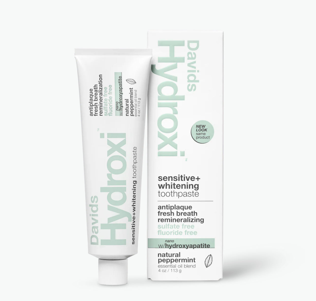 Davids • Hydroxi™ Sensitive + Whitening Premium Toothpaste | Peppermint |4oz